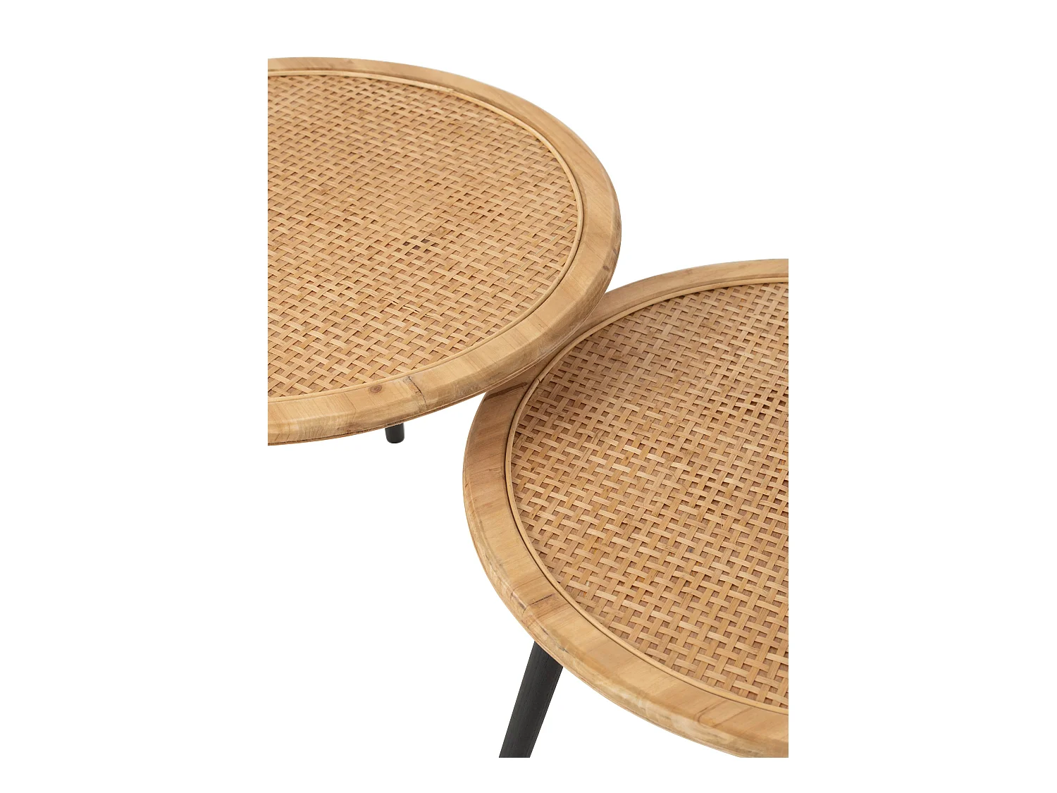 Lot de 2 Tables d'Appoint "Fernando" 68cm Naturel