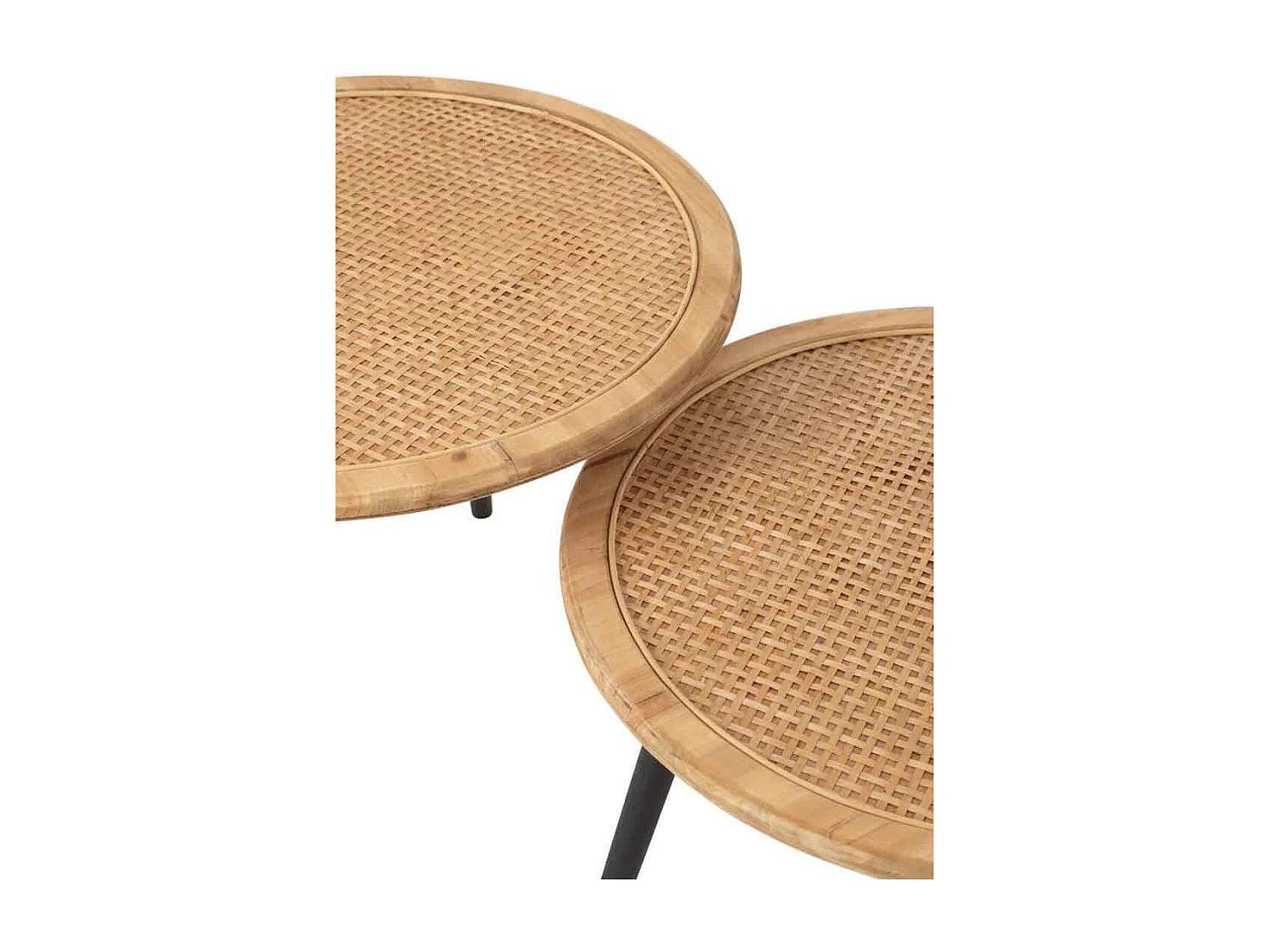 Lot de 2 Tables d'Appoint "Fernando" 68cm Naturel