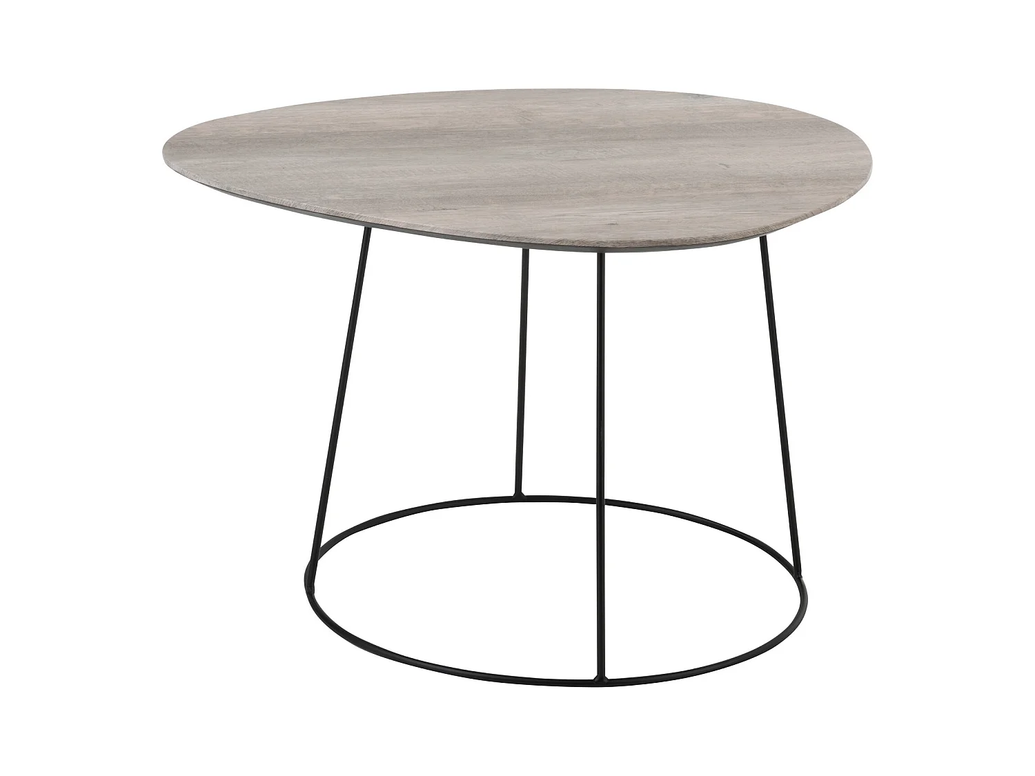 Table d'Appoint Design "Gigogne Ovale" 69cm Naturel