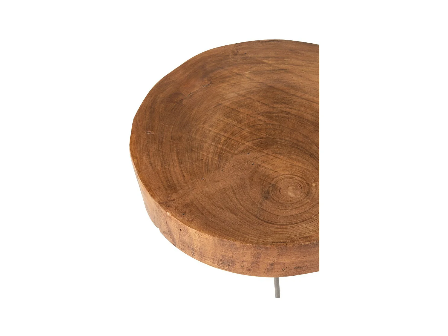 Lot de 2 Tables d'Appoint "Wood Paulownia" 50cm Marron