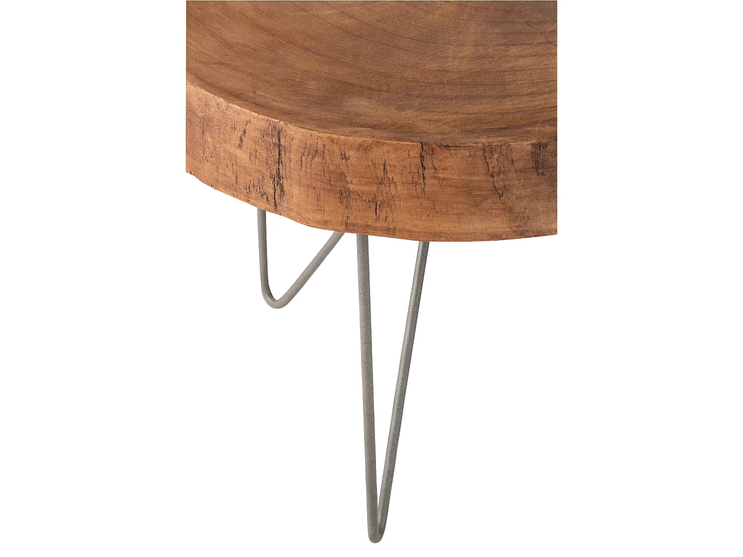 Set van 2 Paul bruine massief houten bijzettafels - Set van 2