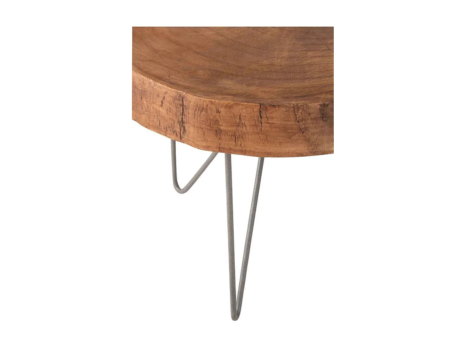 Lot de 2 Tables d'Appoint "Wood Paulownia" 50cm Marron