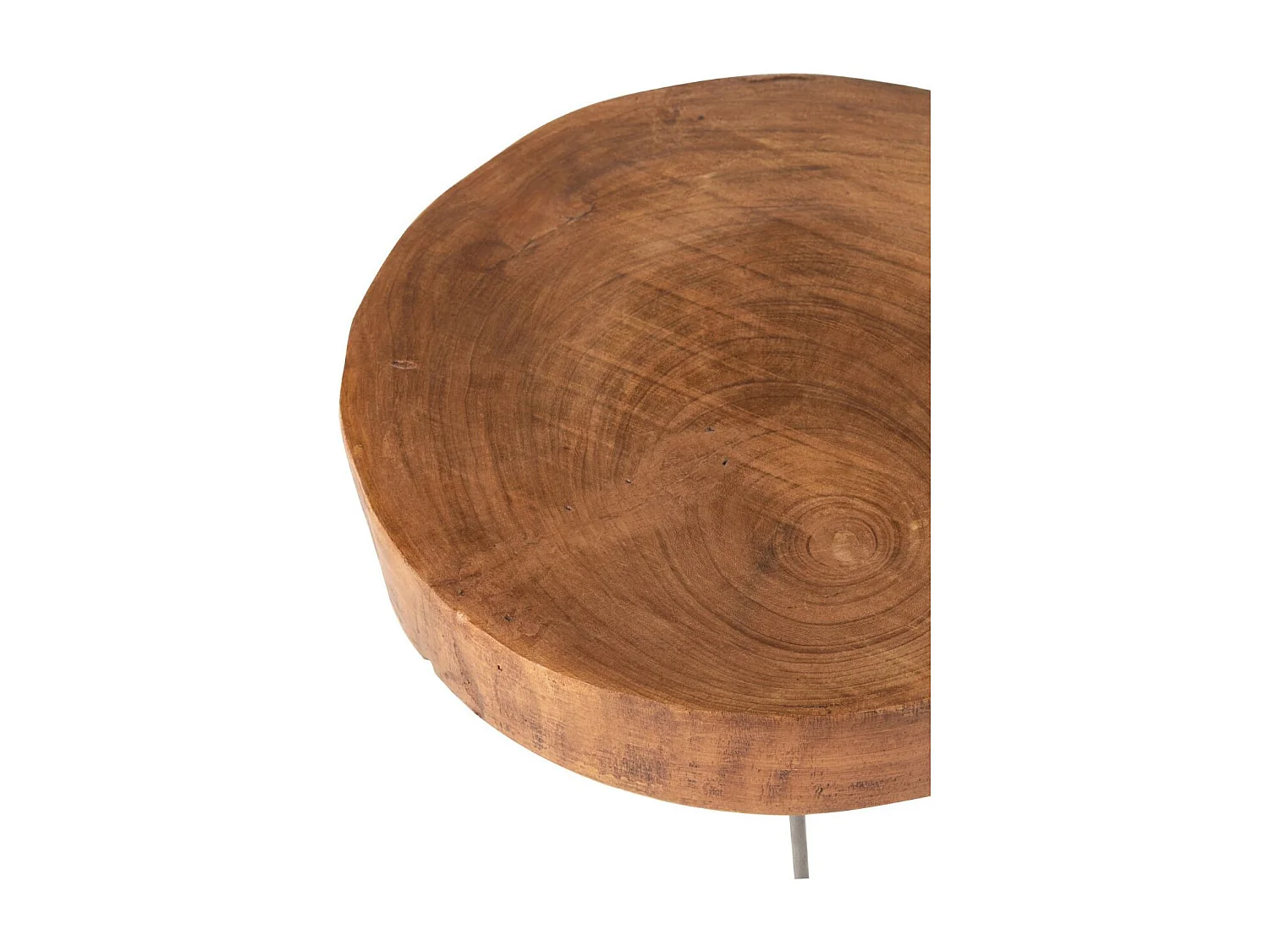 Lot de 2 Tables d'Appoint "Wood Paulownia" 50cm Marron