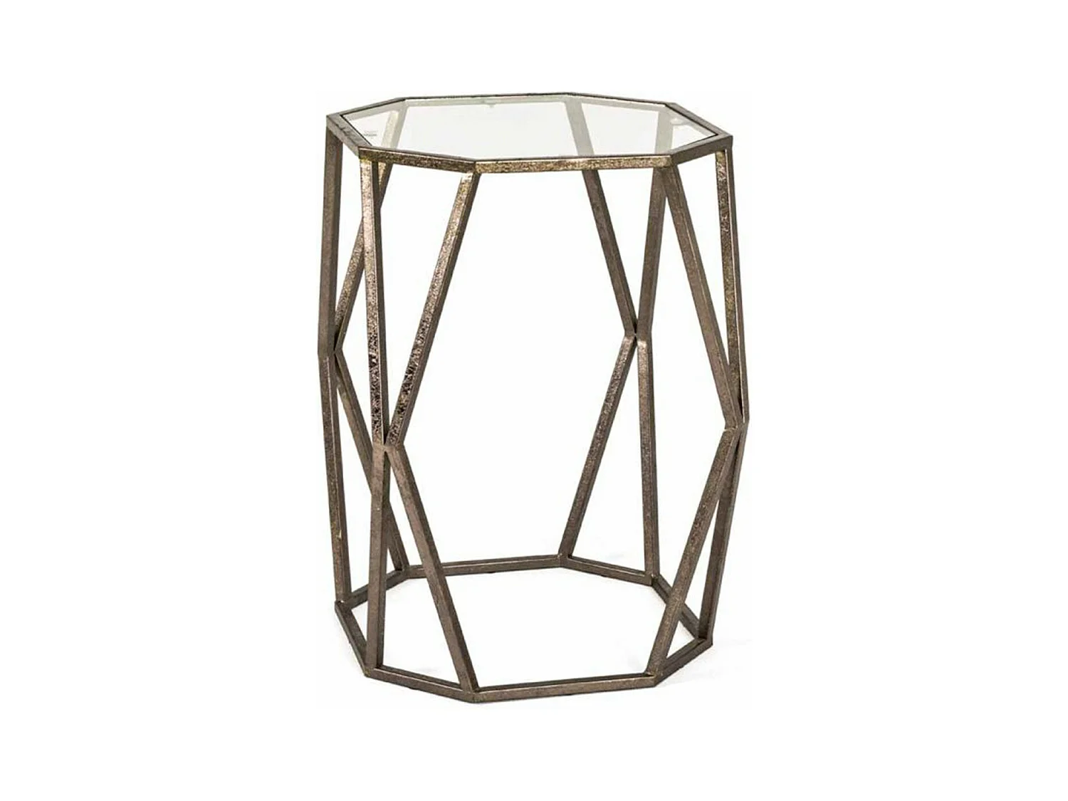 Table d'Appoint Design en Verre "Nila" 50cm Bronze