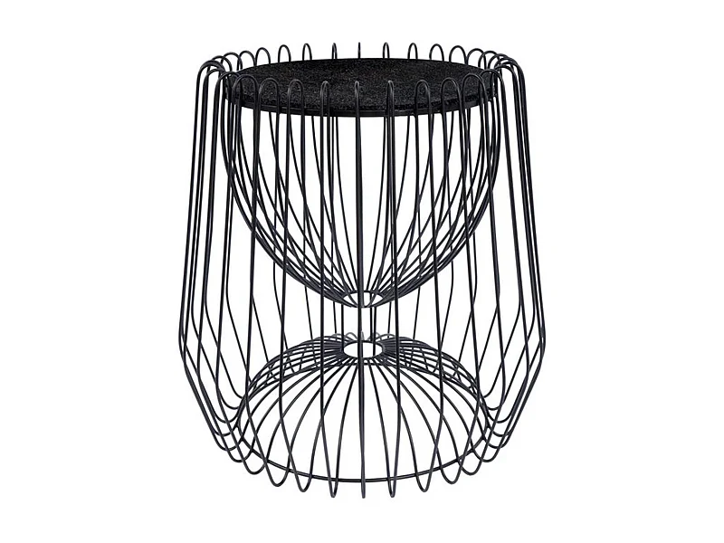 Table d'Appoint Design "Malibu" 51cm Noir