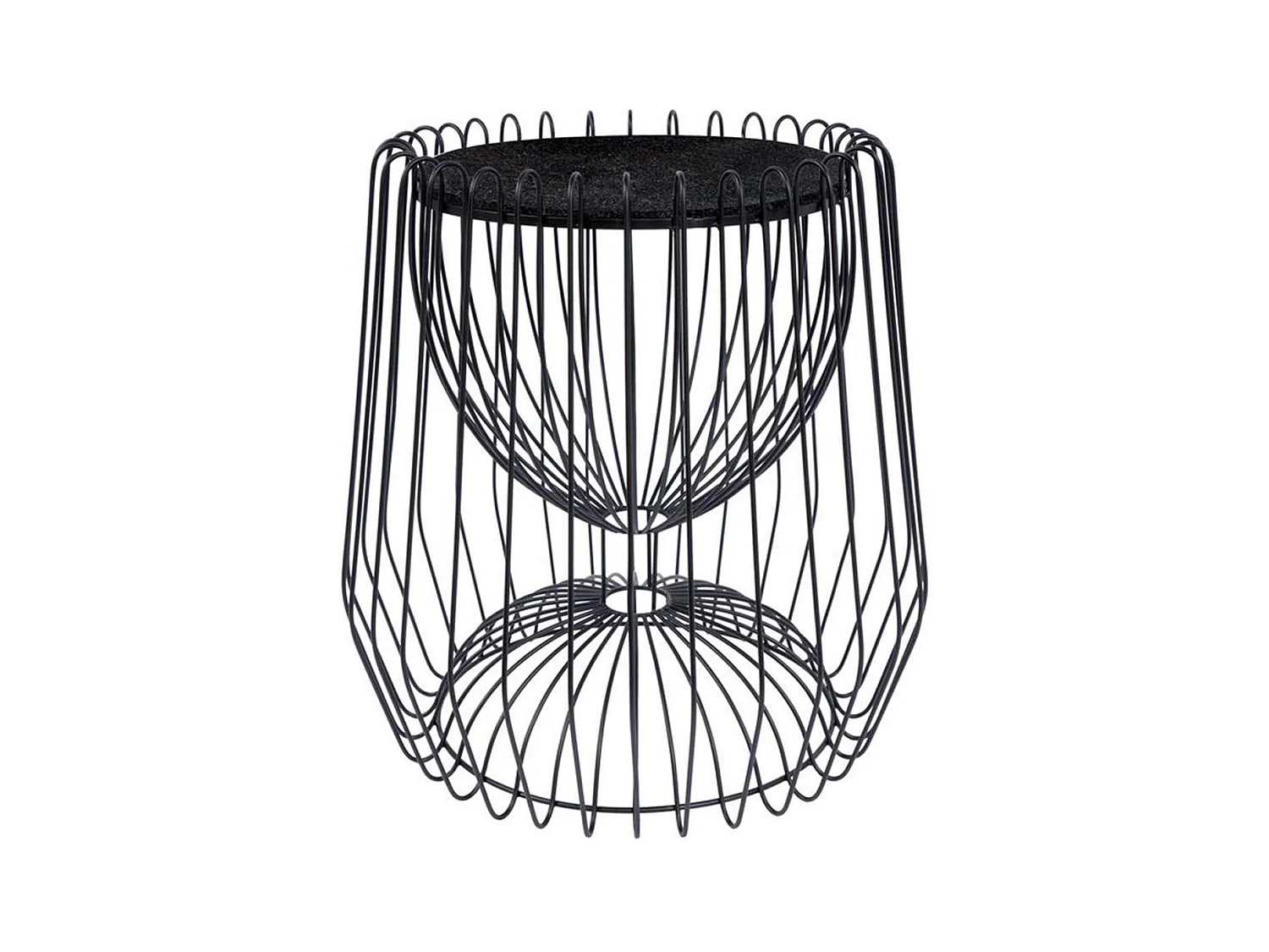 Table d'Appoint Design "Malibu" 51cm Noir