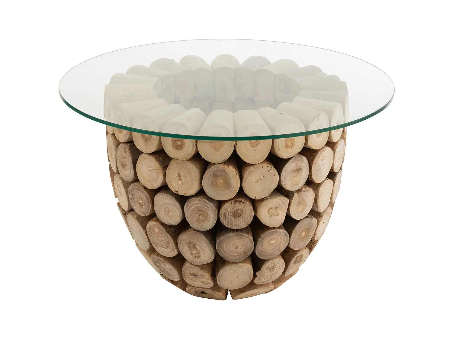 Table d'Appoint Design "Mivida" 70cm Naturel
