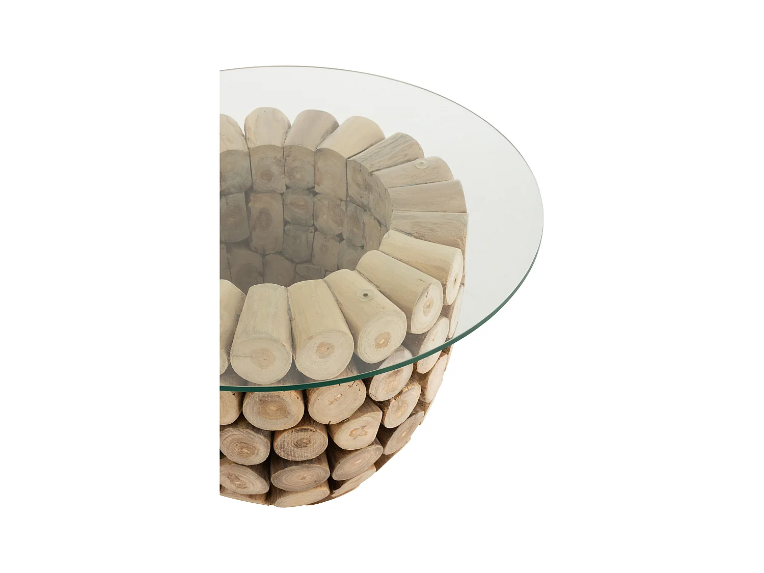 Table d'Appoint Design "Mivida" 70cm Naturel