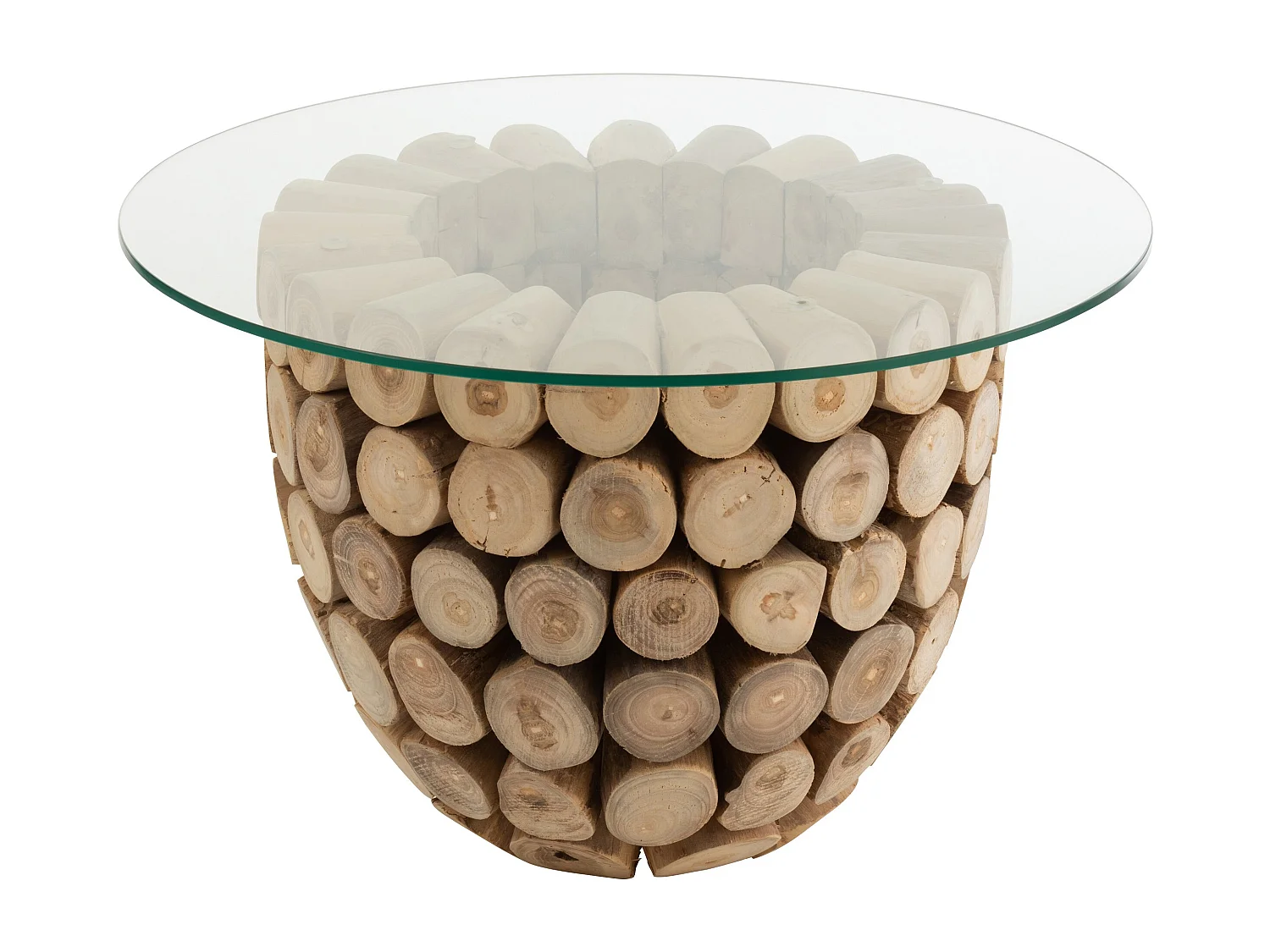 Table d'Appoint Design "Mivida" 70cm Naturel