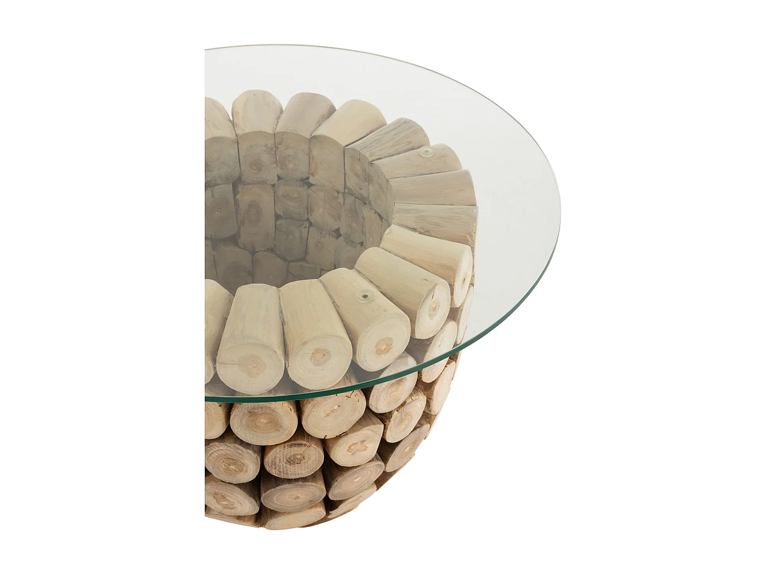 Table d'Appoint Design "Mivida" 70cm Naturel
