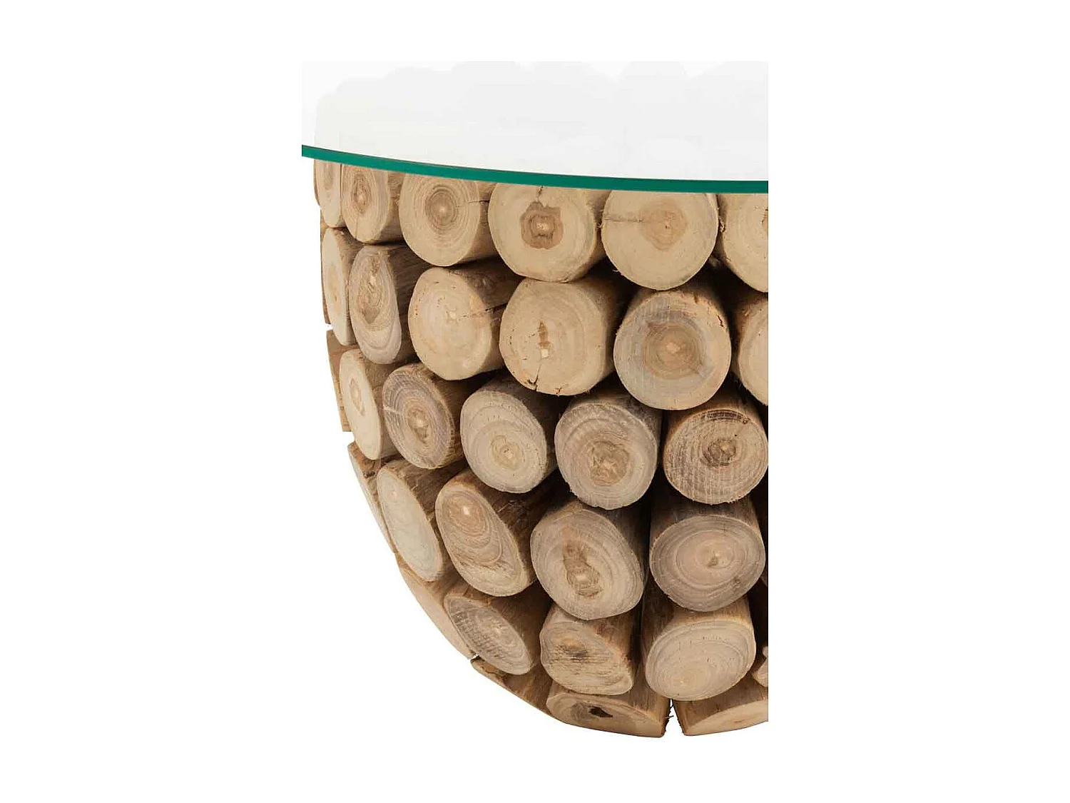 Table d'Appoint Design "Mivida" 70cm Naturel