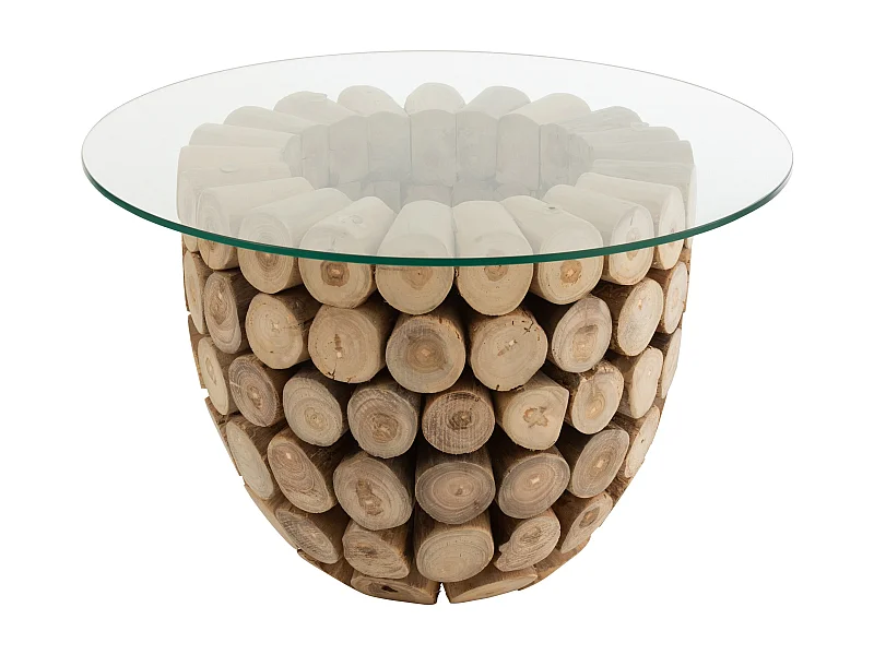 Table d'Appoint Design "Mivida" 70cm Naturel