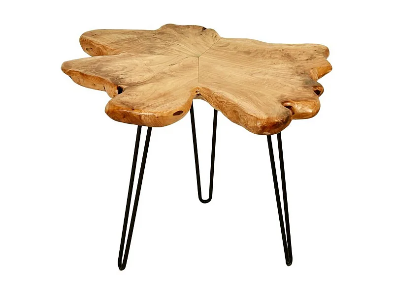 Table d'Appoint en Bois "Woody 410" 60cm Naturel