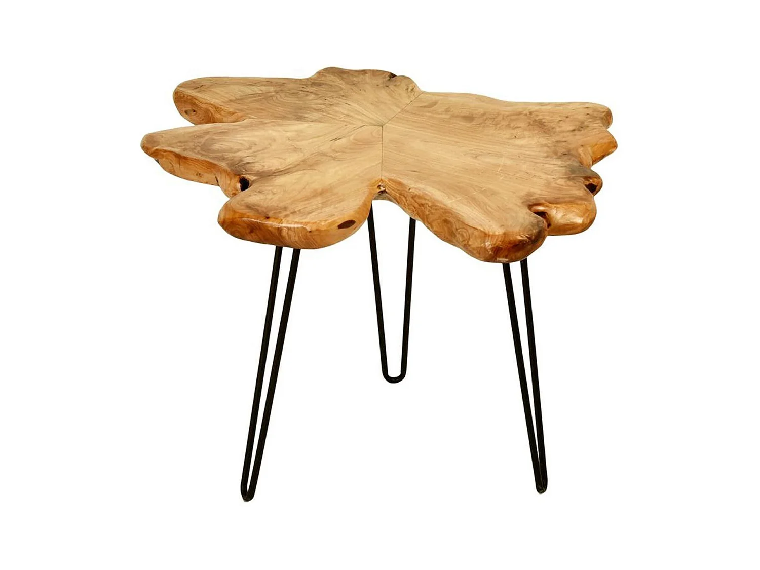 Table d'Appoint en Bois "Woody 410" 60cm Naturel