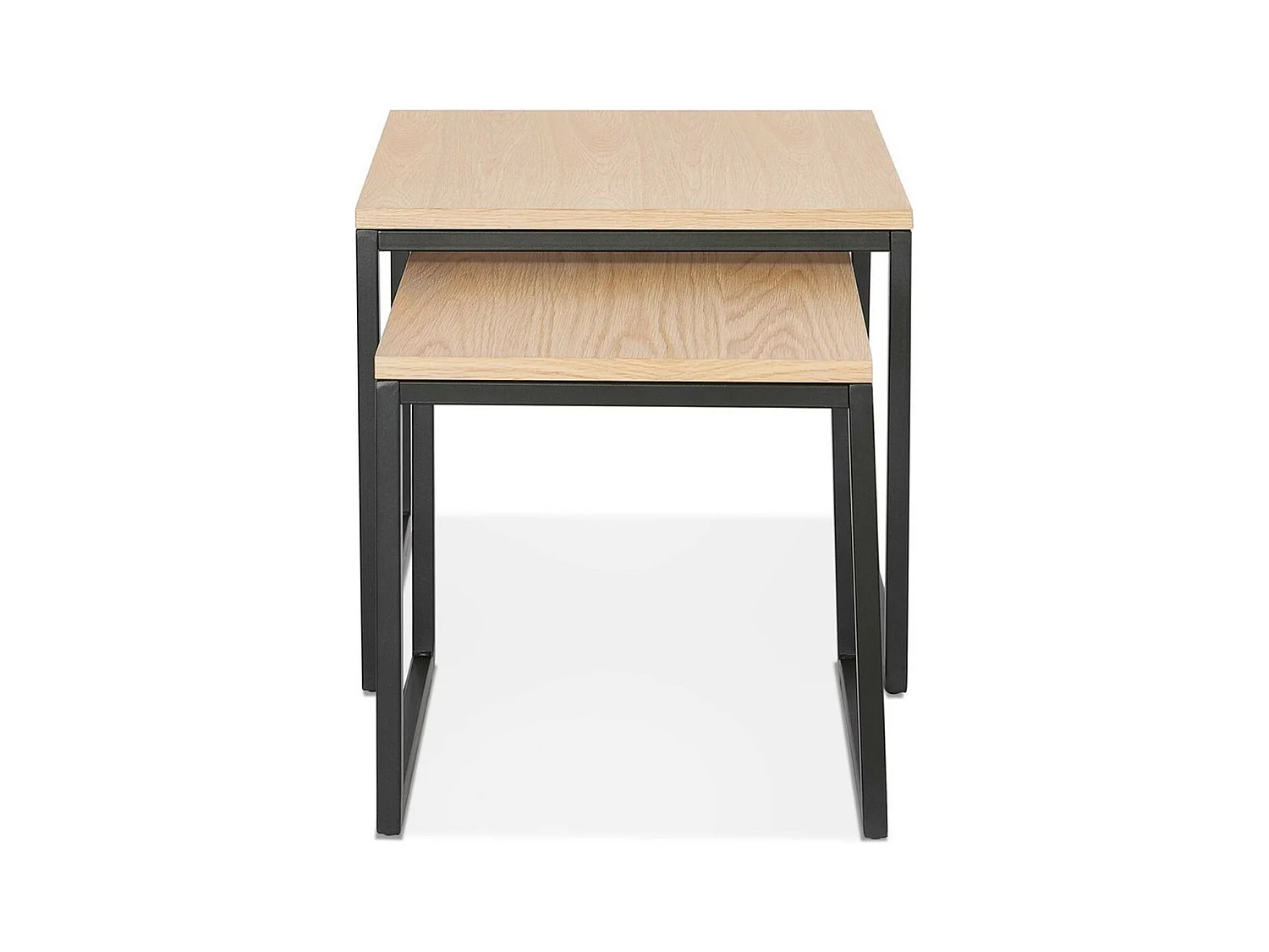 Lot de 2 Tables Gigognes Bois "Lyna" 50cm Naturel