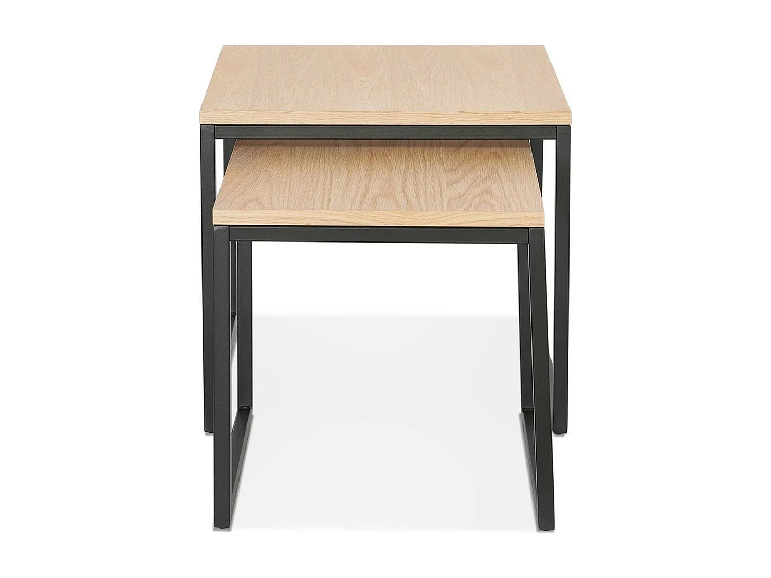 Lot de 2 Tables Gigognes Bois "Lyna" 50cm Naturel