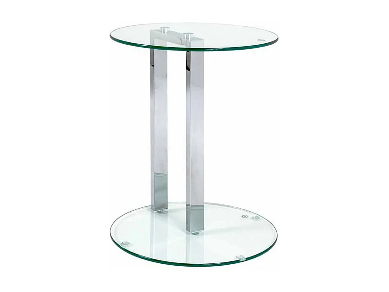 Table d'Appoint Ronde "Antilles" 50cm Transparent