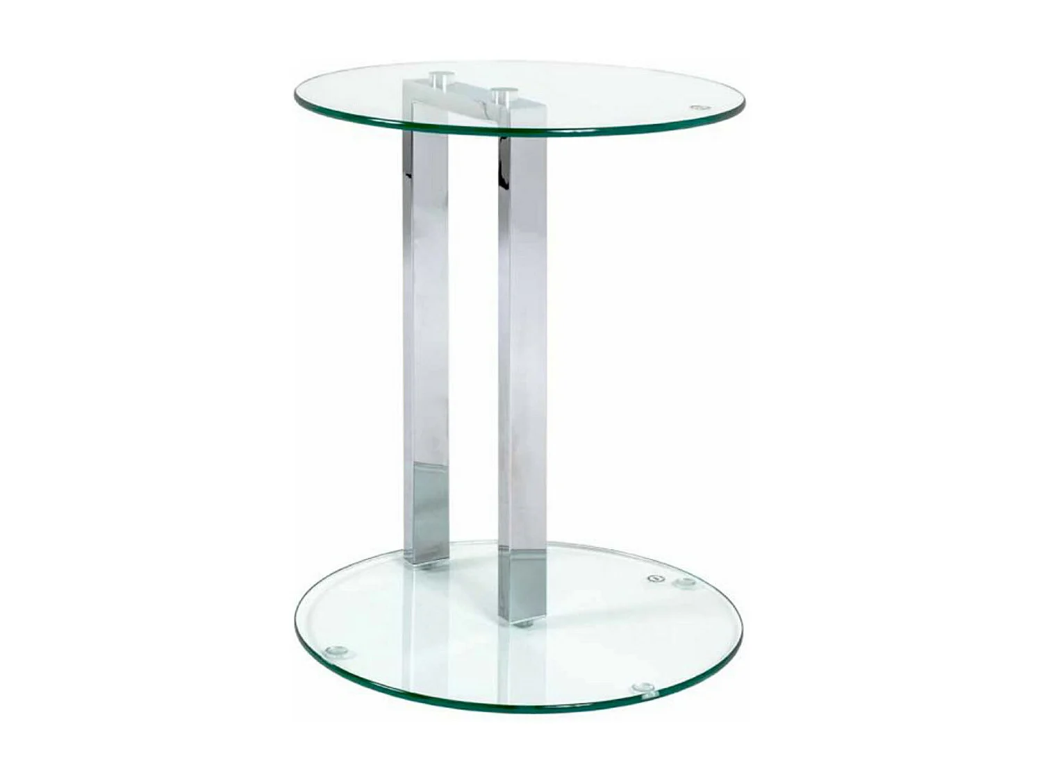 Table d'Appoint Ronde "Antilles" 50cm Transparent