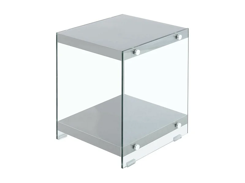 Table d'Appoint en Bois "Elementary" 45cm Gris