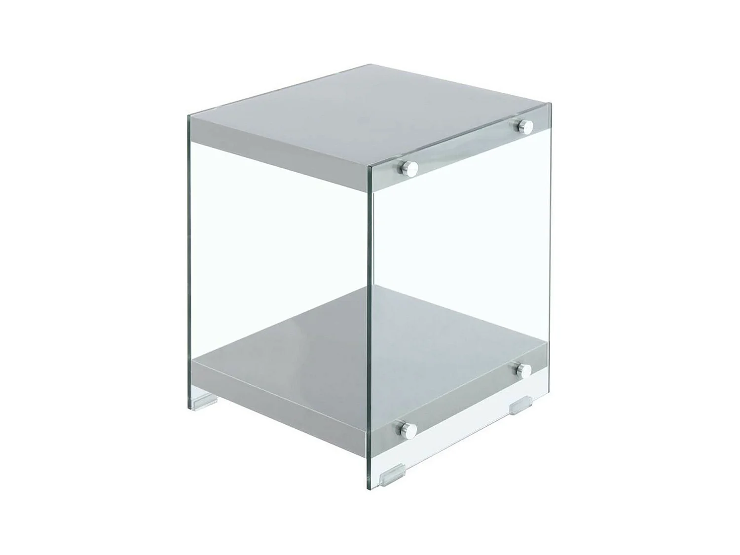 Table d'Appoint en Bois "Elementary" 45cm Gris