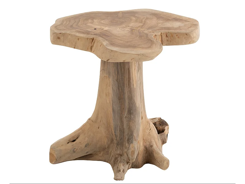 Mesa auxiliar Amya de teca natural L 40 cm