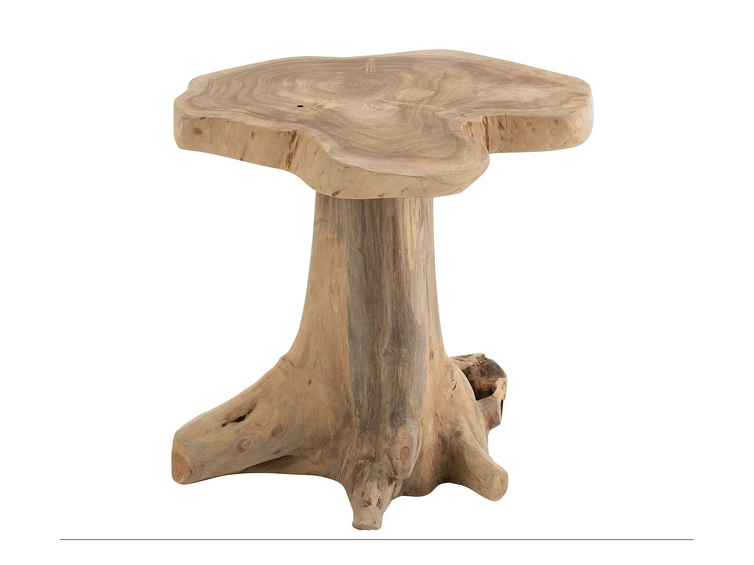 Table d'Appoint en Bois de Teck "Amy" 40cm Naturel