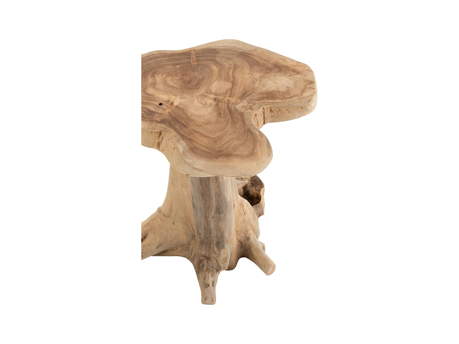 Table d'Appoint en Bois de Teck "Amy" 40cm Naturel