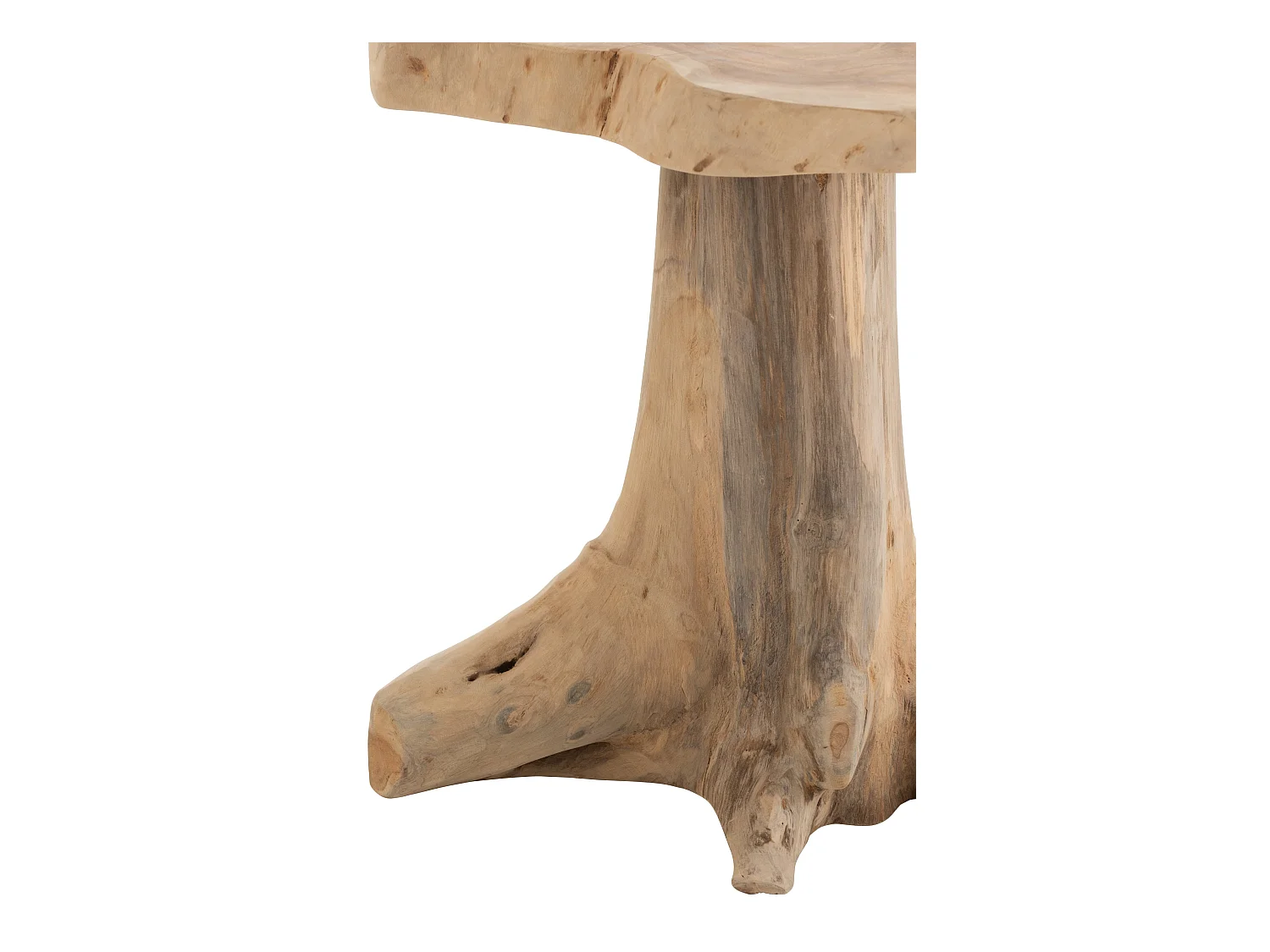 Table d'Appoint en Bois de Teck "Amy" 40cm Naturel