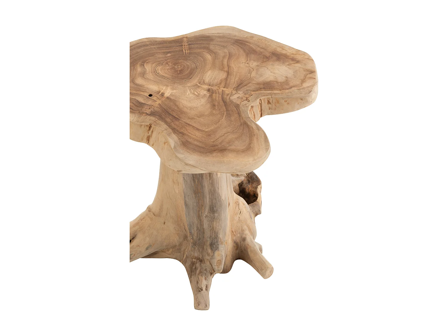 Table d'Appoint en Bois de Teck "Amy" 40cm Naturel