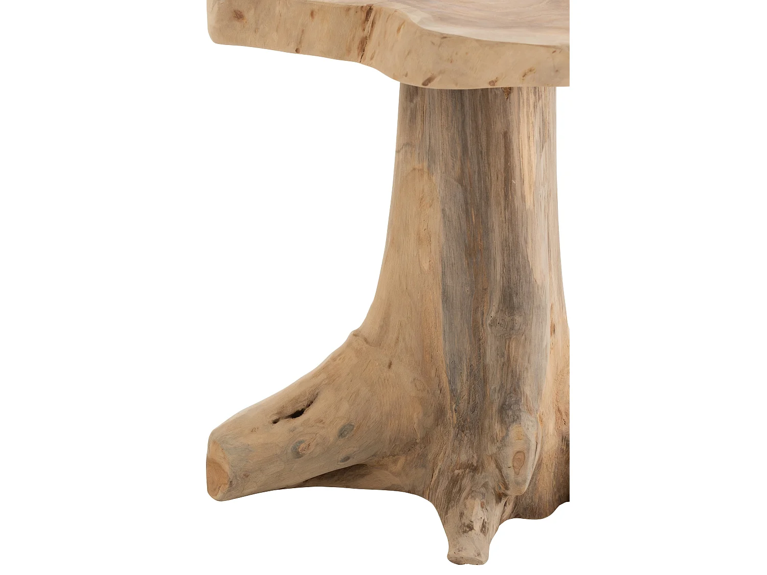 Table d'Appoint en Bois de Teck "Amy" 40cm Naturel