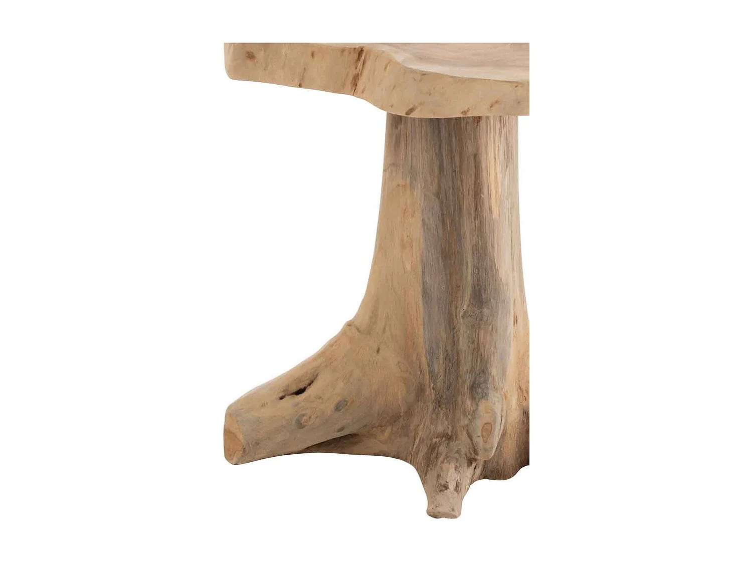 Table d'Appoint en Bois de Teck "Amy" 40cm Naturel