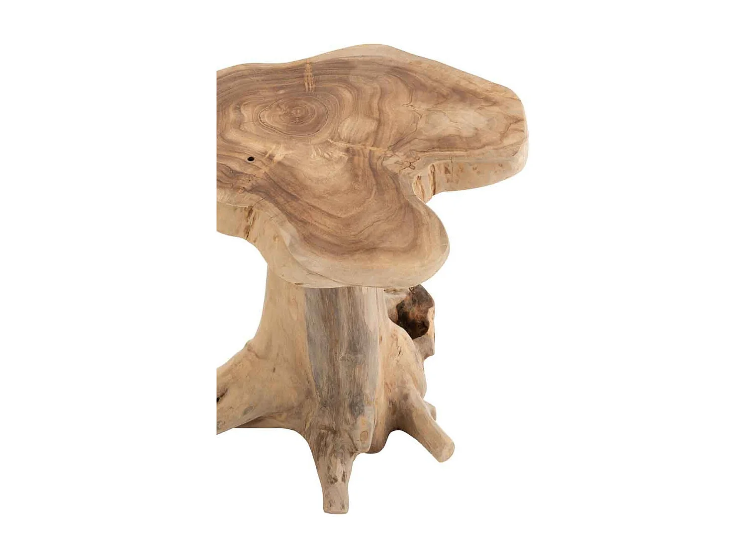 Table d'Appoint en Bois de Teck "Amy" 40cm Naturel