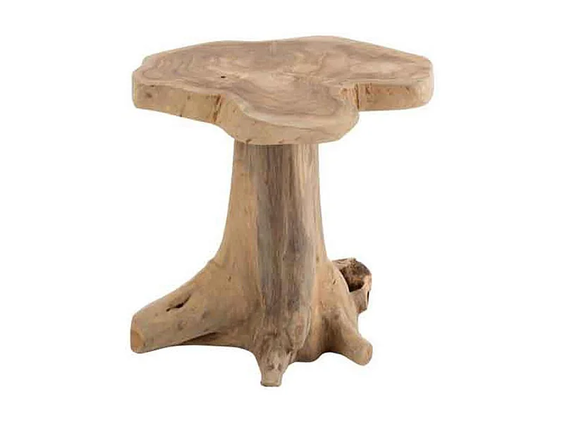 Table d'Appoint en Bois de Teck "Amy" 40cm Naturel