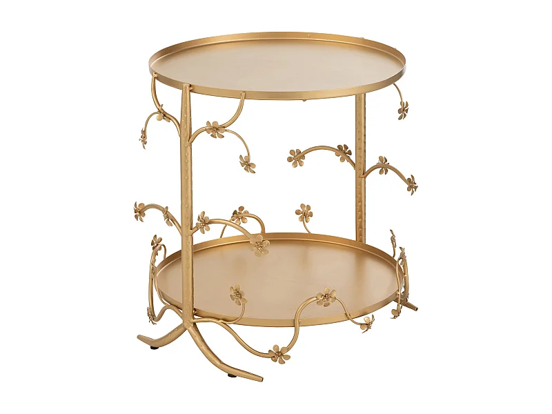 Table d'Appoint en Métal "Curama" 49cm Or