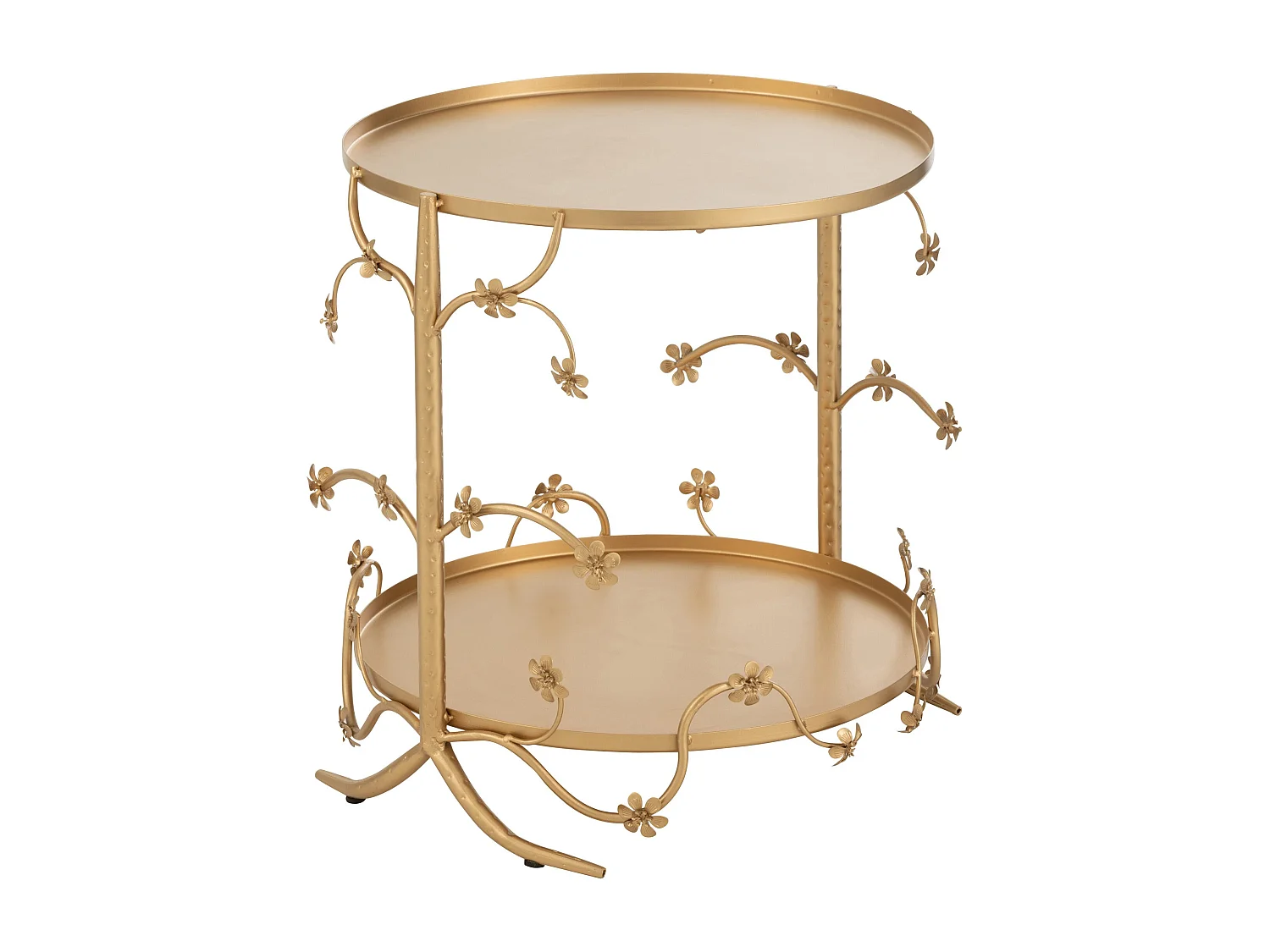 Table d'Appoint en Métal "Curama" 49cm Or