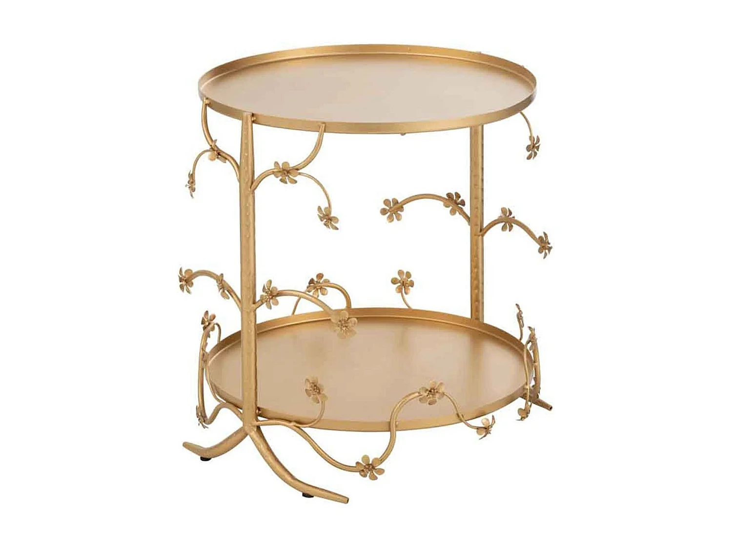 Table d'Appoint en Métal "Curama" 49cm Or