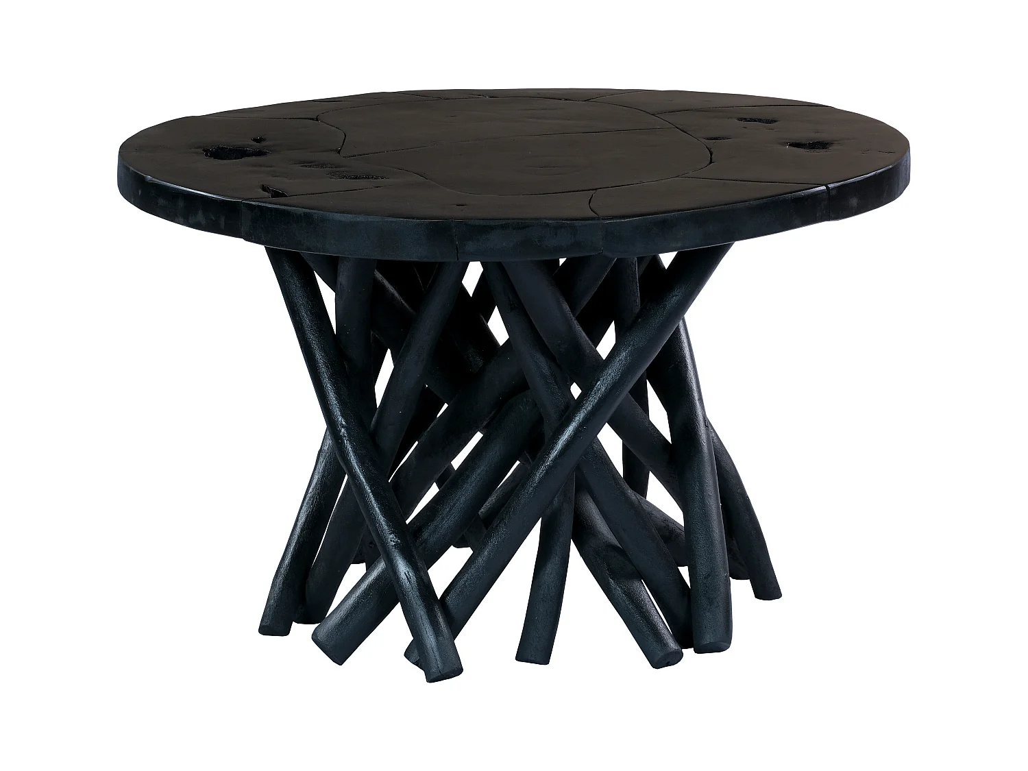 Table d'Appoint Ronde "Radix" 60cm Noir
