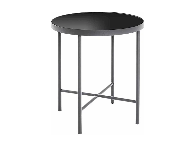 Table d'Appoint Design "Laila" 47cm Noir