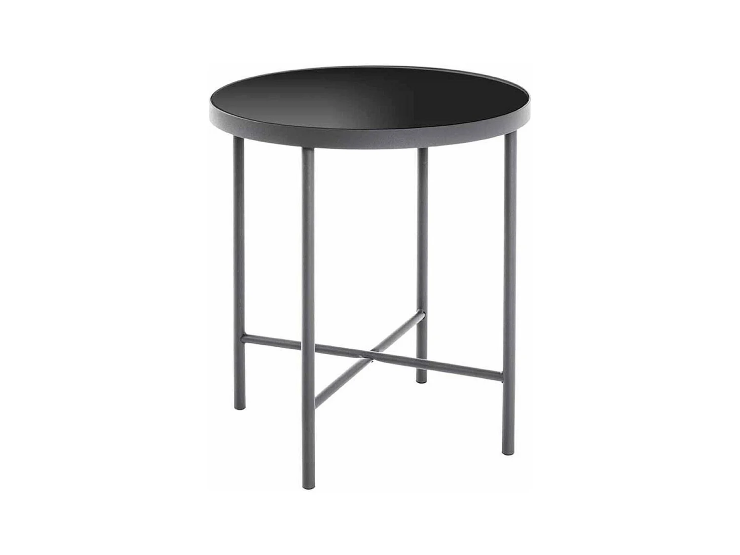 Table d'Appoint Design "Laila" 47cm Noir