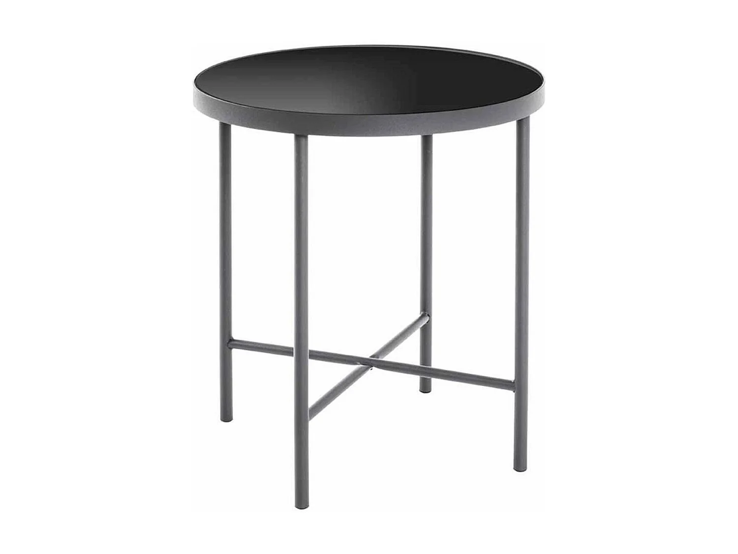 Table d'Appoint Design "Laila" 47cm Noir