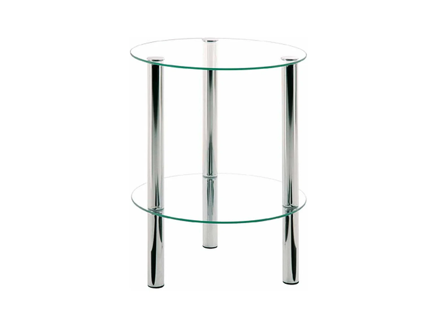 Table d'Appoint Ronde Design "Eliot" 47cm Transparent