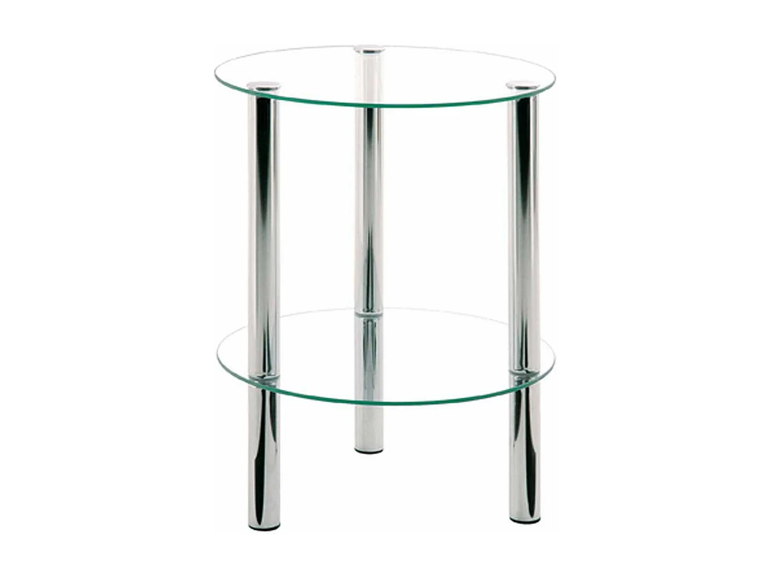 Table d'Appoint Ronde Design "Eliot" 47cm Transparent
