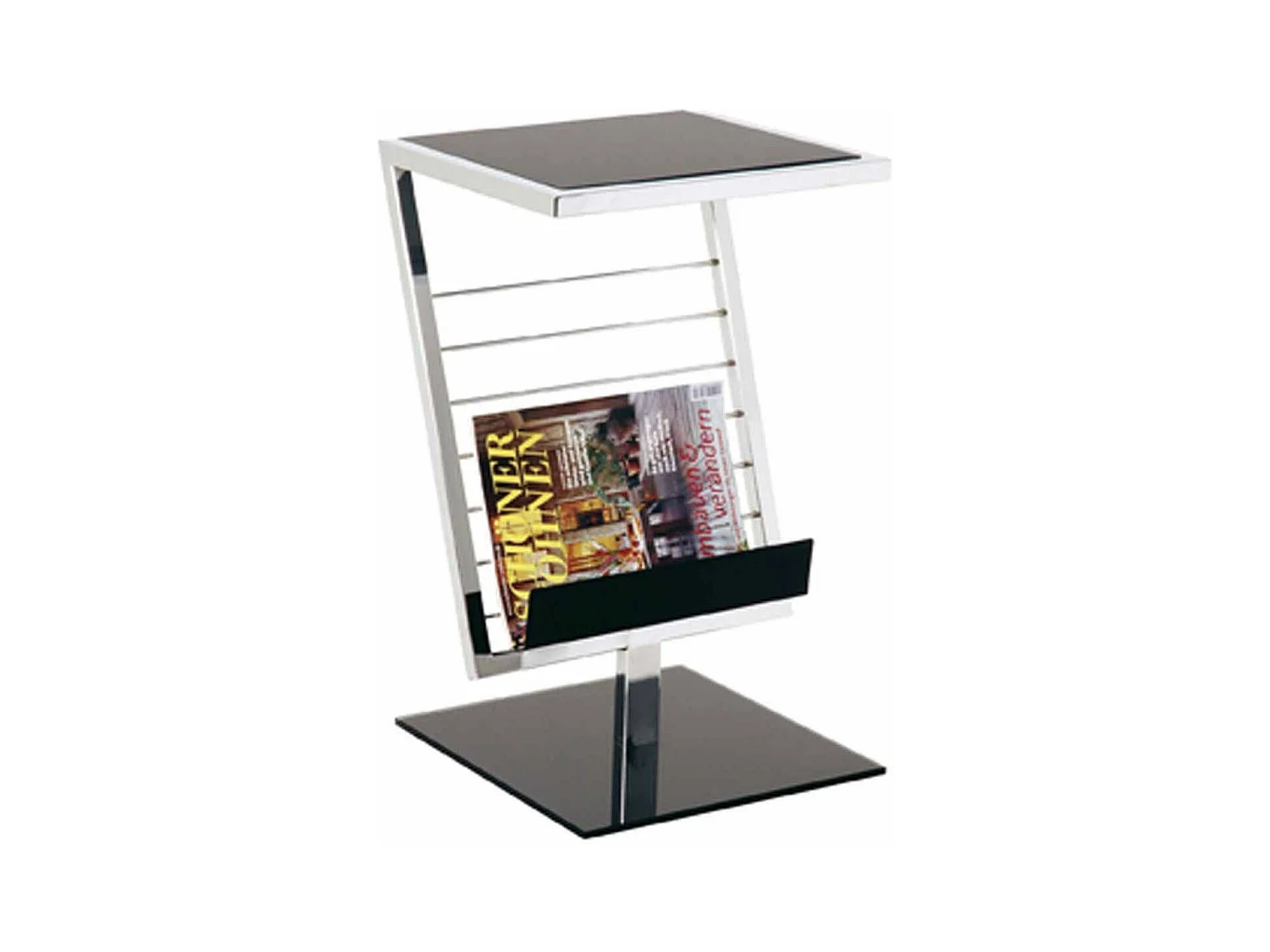 Table d'Appoint Design "Revue" 60cm Noir