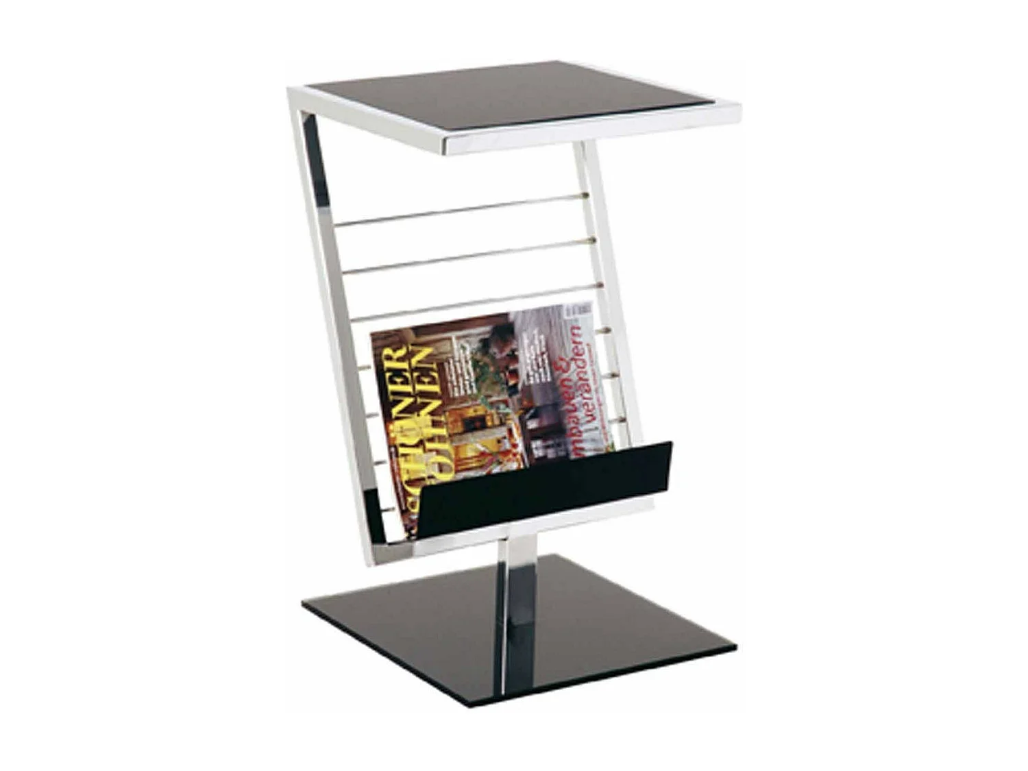 Table d'Appoint Design "Revue" 60cm Noir