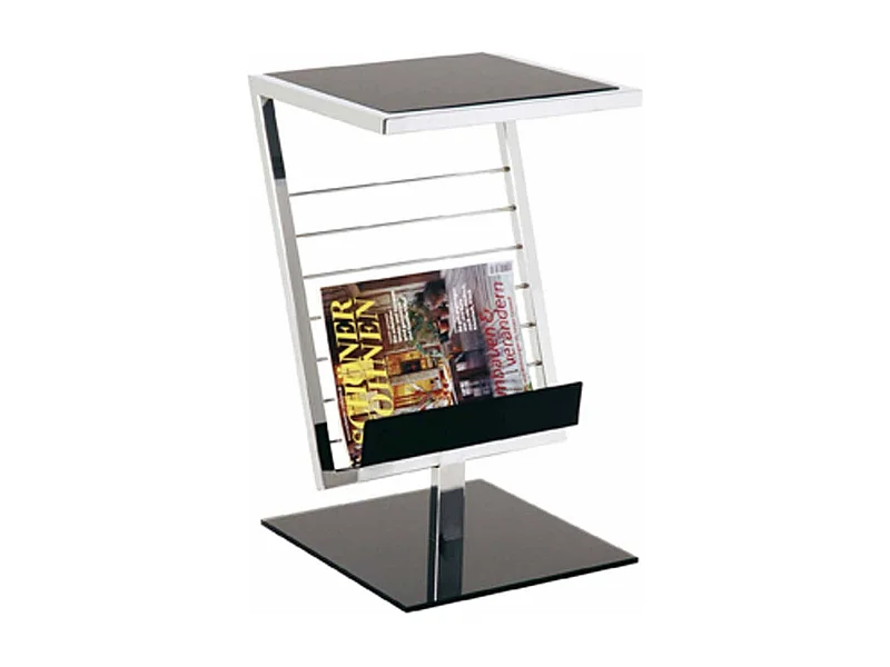 Table d'Appoint Design "Revue" 60cm Noir