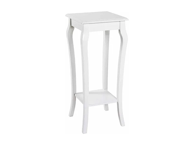 Table d'Appoint Vintage en Bois "Elsa" 71cm Blanc