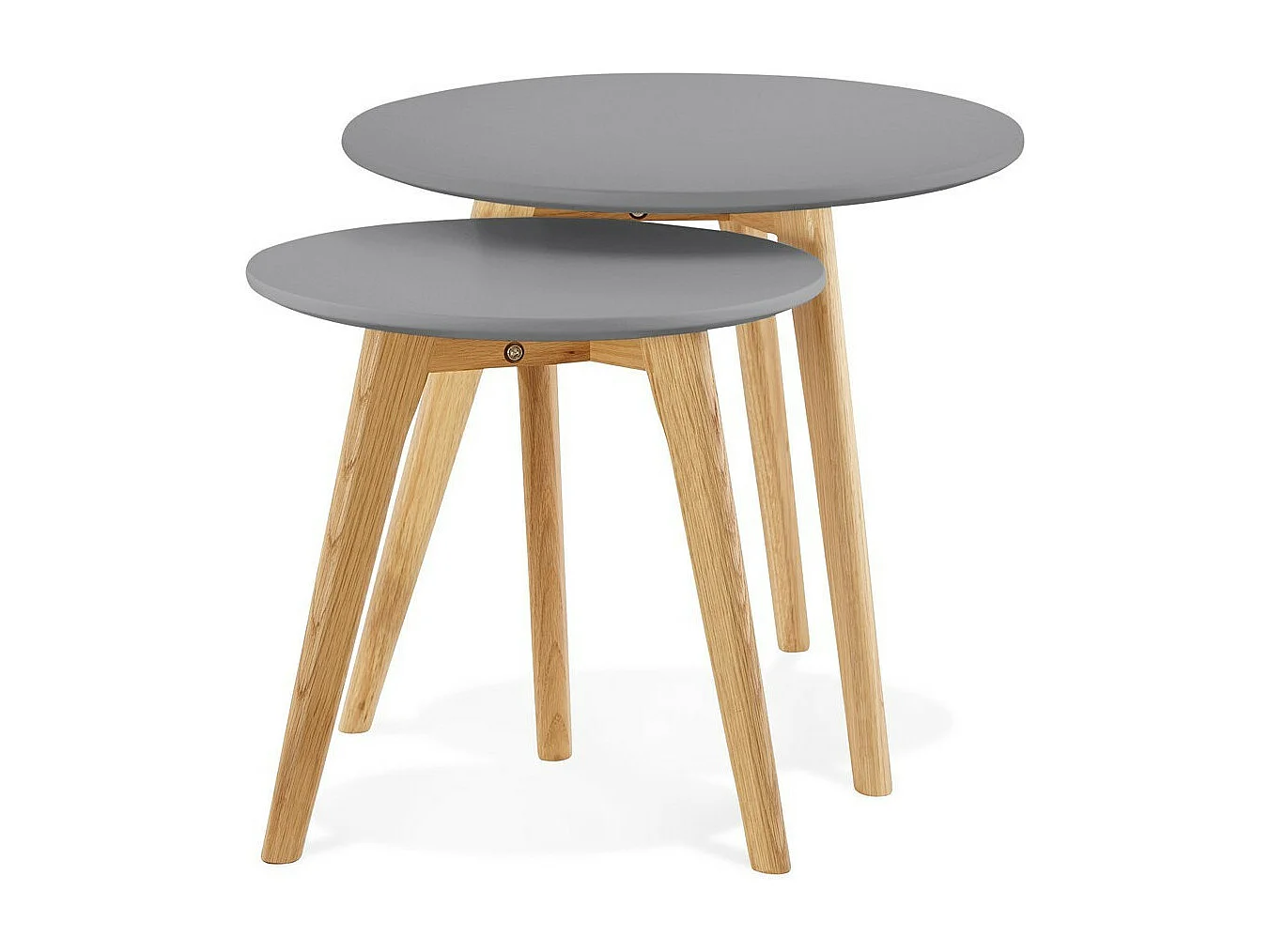 Lot de 2 Tables d'Appoint "Rauma" 50cm Gris Foncé