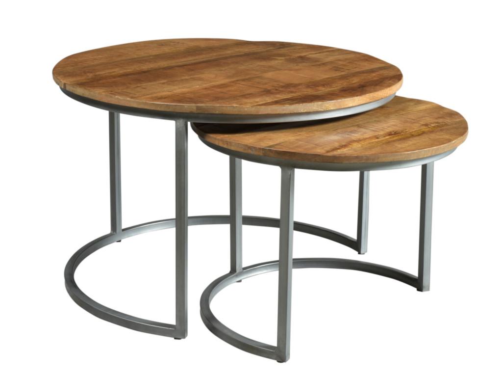 Couchtisch 2er-Set Mangoholz & Metall QUETZAL