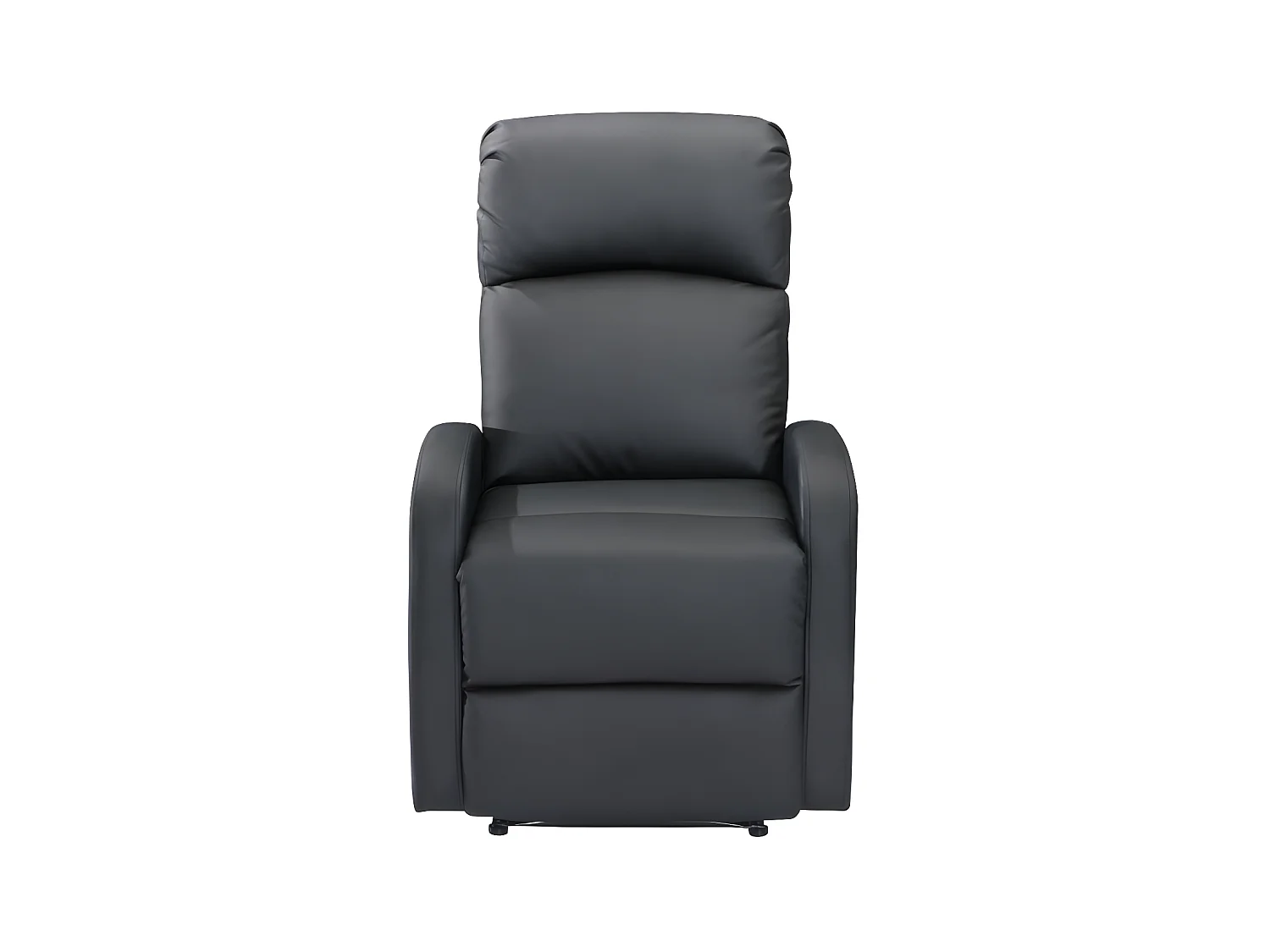 Sillón relax de piel sintética ISAO - Negro