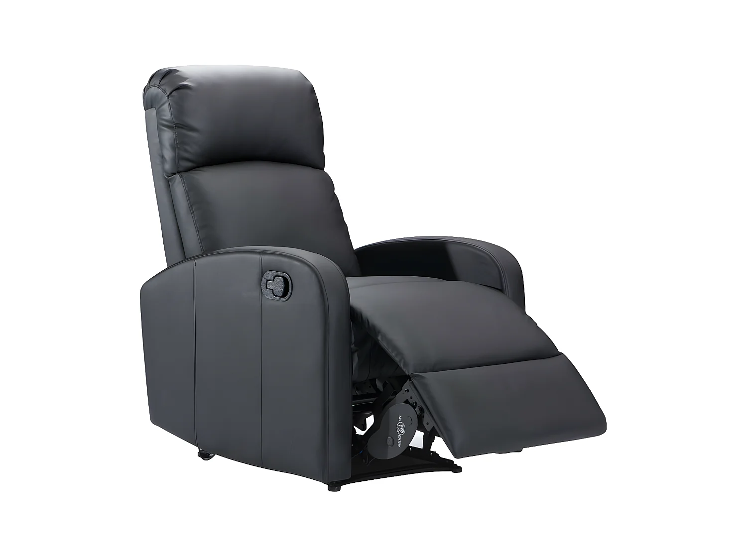 Sillón relax de piel sintética ISAO - Negro